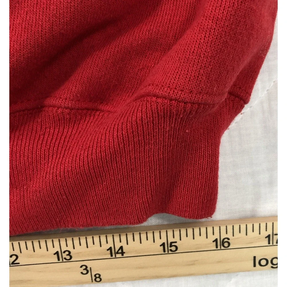 Hanes Her Way‎ Sweatshirt Women XL Red White Christmas Snowman 